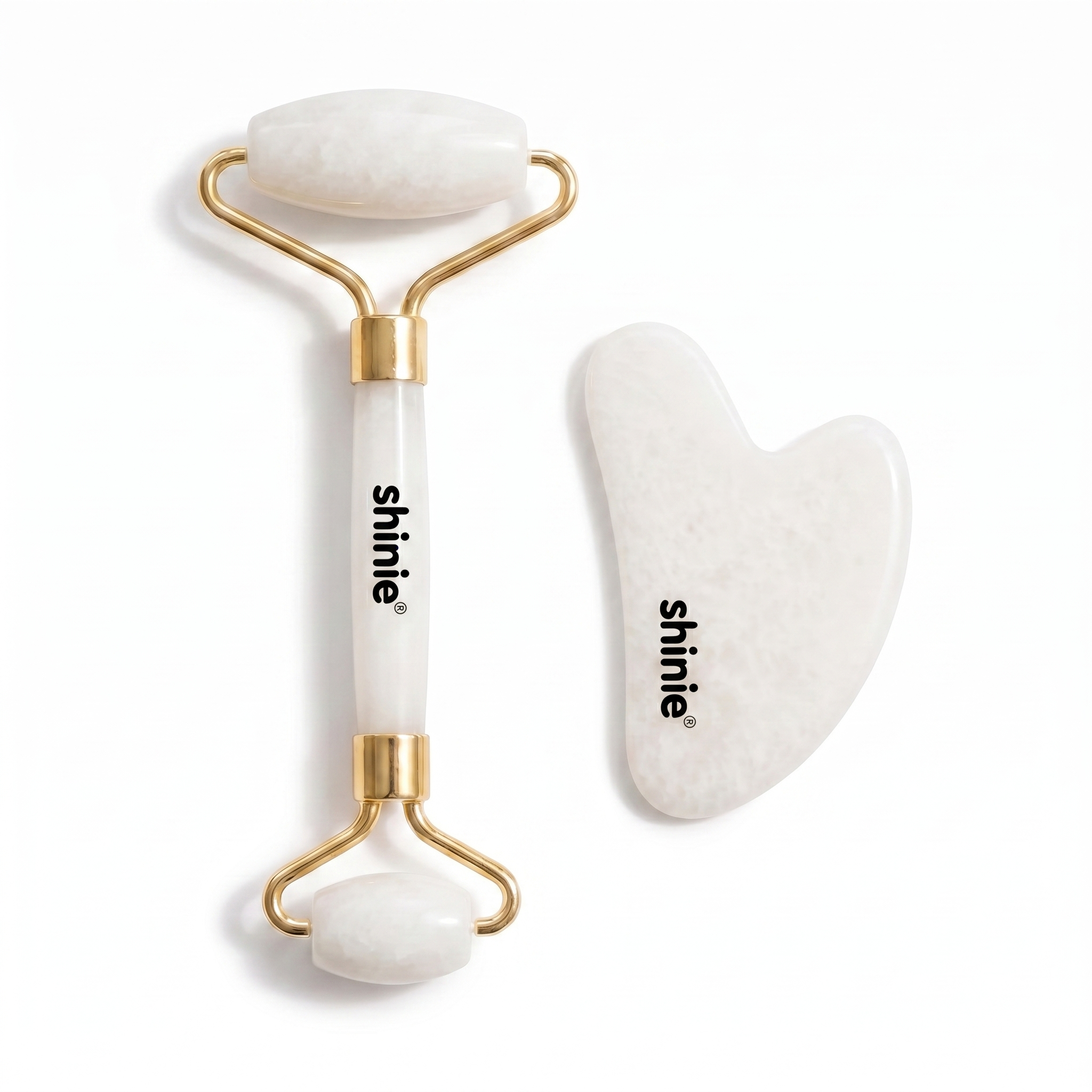 Gua Sha Stein & Gesichtsroller Set
