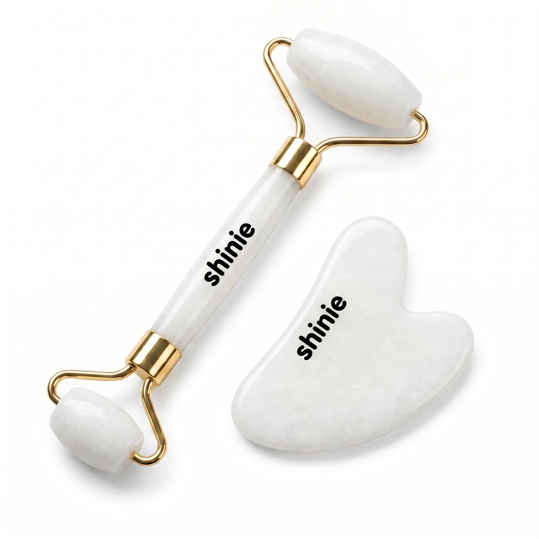 Gua Sha Stein & Gesichtsroller Set